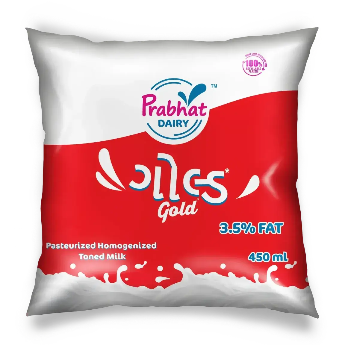 Prabhat Dairy Red Gold Gujrati Pouch 450ml